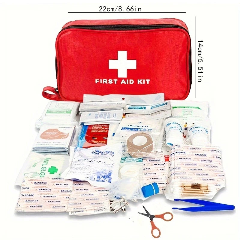 198‑Piece Family Travel First Aid Kit – Home, Car & Outdoor Use