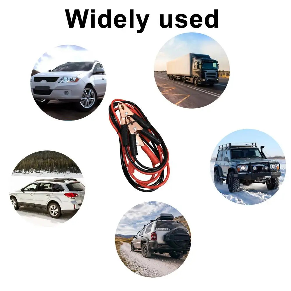 Heavy‑Duty Car Jumper Cables with Booster Clamps