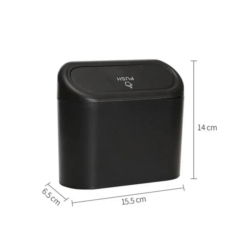 Mini Car Trash Can with Lid – Leak-Proof, Includes Garbage Bags, Compact Auto Accessory