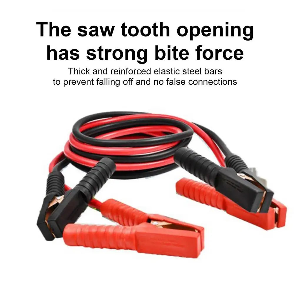 Heavy‑Duty Car Jumper Cables with Booster Clamps