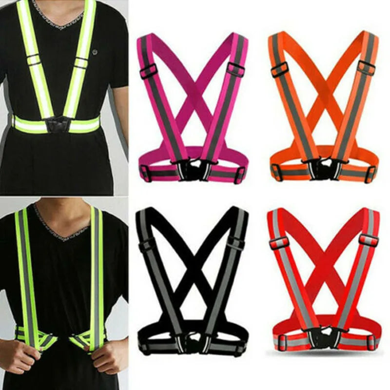 Reflective Safety Vest with Adjustable Straps – High Visibility for Running, Cycling & Walking (Adults & Kids)