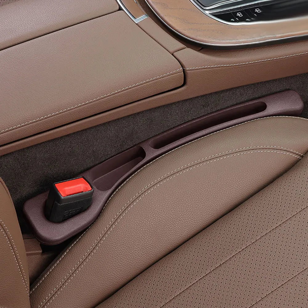 2pcs Car Seat Gap Filler Organizer Waterproof Car Seat Gap Plug Strip with 2 Grooves Seat Gap Storage Auto Interior Accessories
