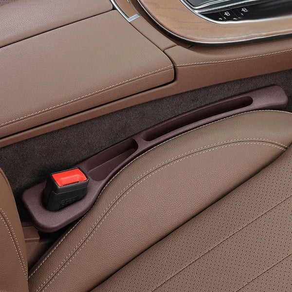 2pcs Car Seat Gap Filler Organizer Waterproof Car Seat Gap Plug Strip with 2 Grooves Seat Gap Storage Auto Interior Accessories
