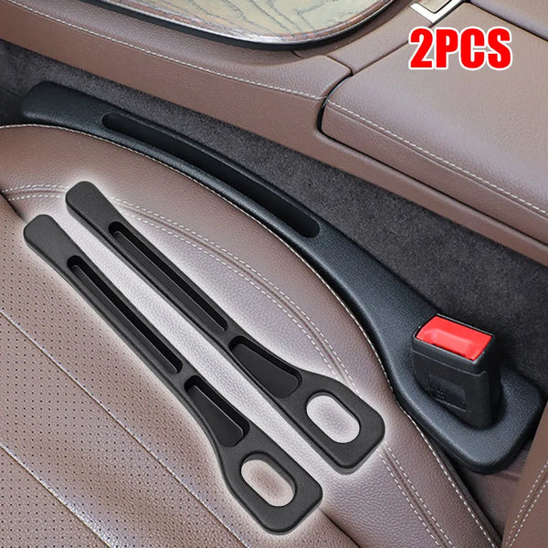2pcs Car Seat Gap Filler Organizer Waterproof Car Seat Gap Plug Strip with 2 Grooves Seat Gap Storage Auto Interior Accessories