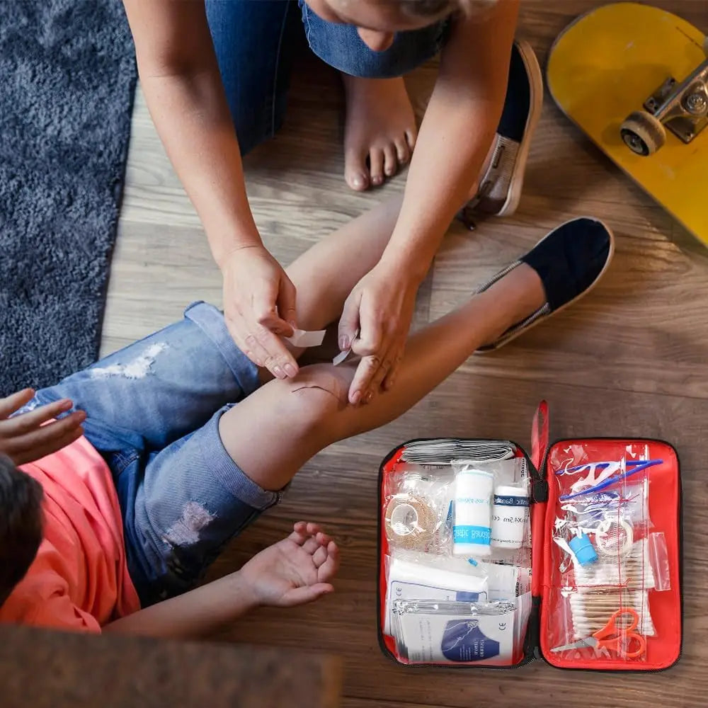 198‑Piece Family Travel First Aid Kit – Home, Car & Outdoor Use