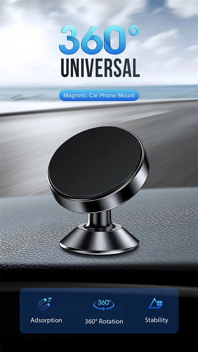 Universal Magnetic Car Phone Mount and Plate