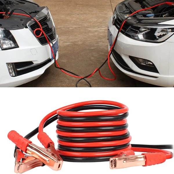 Heavy‑Duty Car Jumper Cables with Booster Clamps
