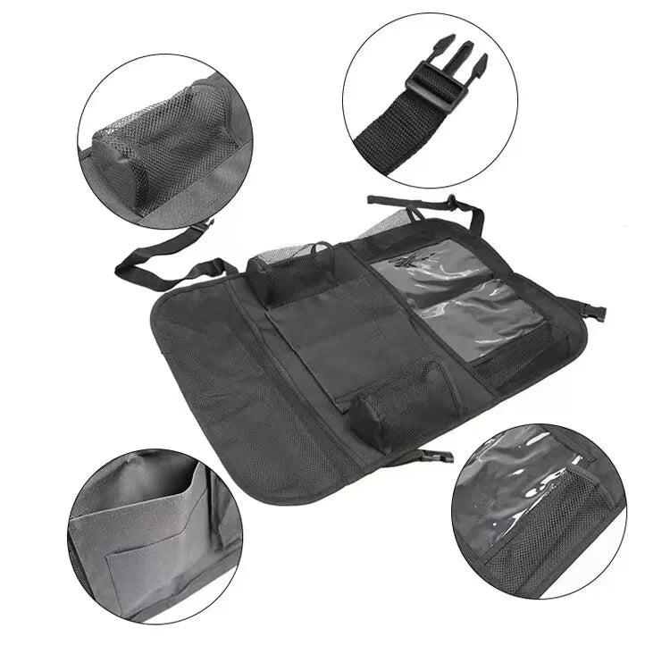 Car Backseat Organizer with Touchscreen Pocket & Toy Storage