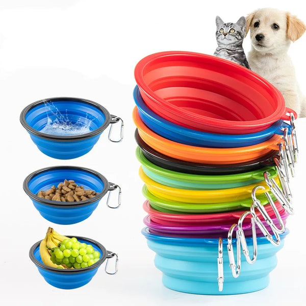 Collapsible Travel Dog & Cat Water Drinking Bowl