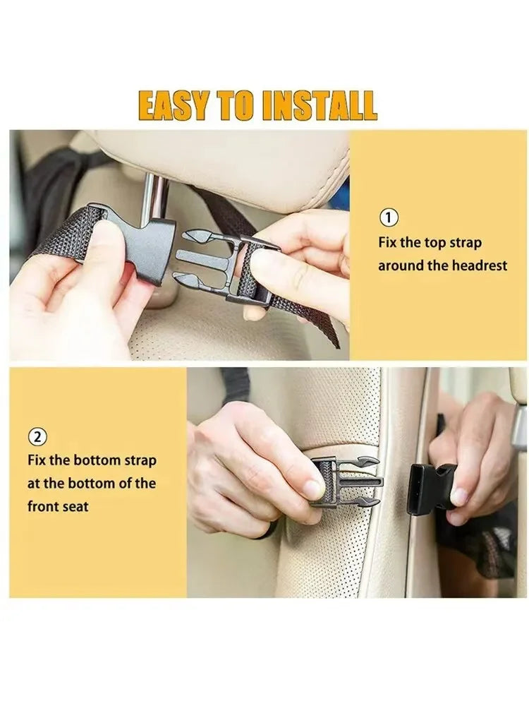 Car Backseat Organizer with Touchscreen Pocket & Toy Storage