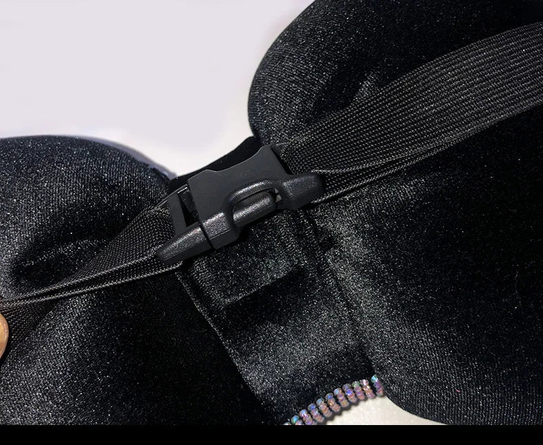 Diamond Bowknot Car Neck Pillow – Rhinestone Bling Headrest & Waist Support for Women