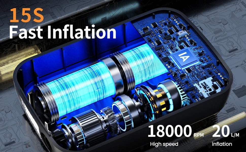 Portable Electric Air Compressor Pump for Car, Bike & Motorcycle Tires