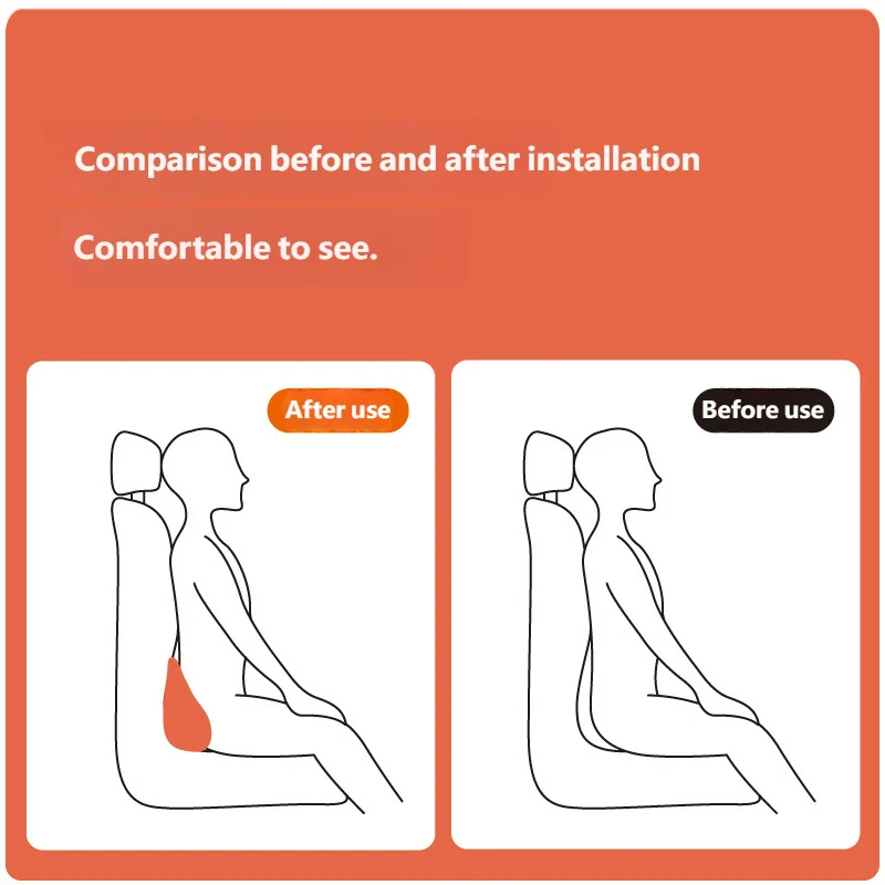 Memory Foam Car Lumbar Support Cushion