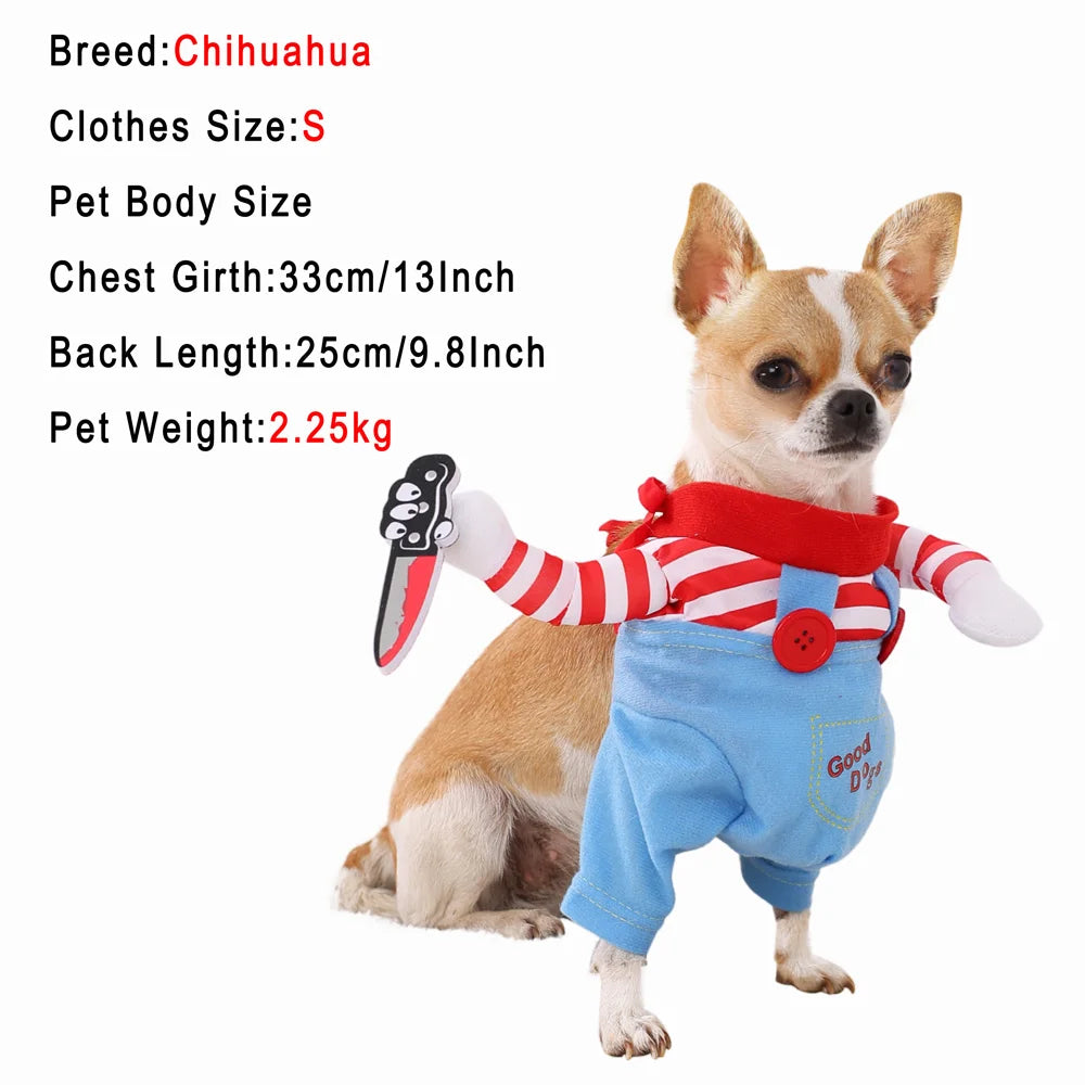 Halloween Pet Costume – Funny Dog & Cat Outfit for Small/Medium Breeds