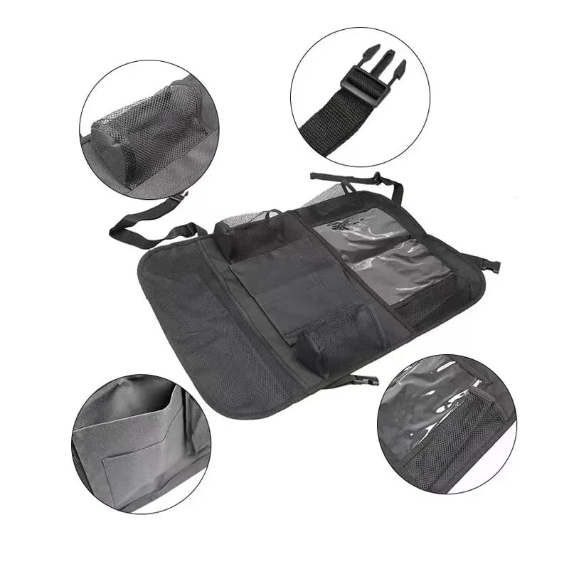 Car Backseat Organizer with Touchscreen Pocket & Toy Storage
