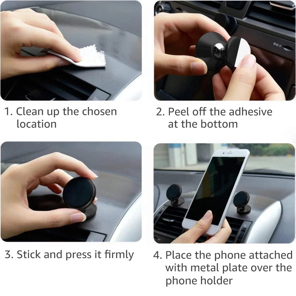 Universal Magnetic Car Phone Mount and Plate