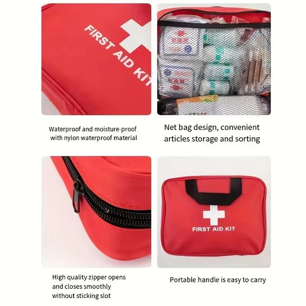 Portable Car First Aid Kit – Emergency Medical Bag for Outdoor & Travel