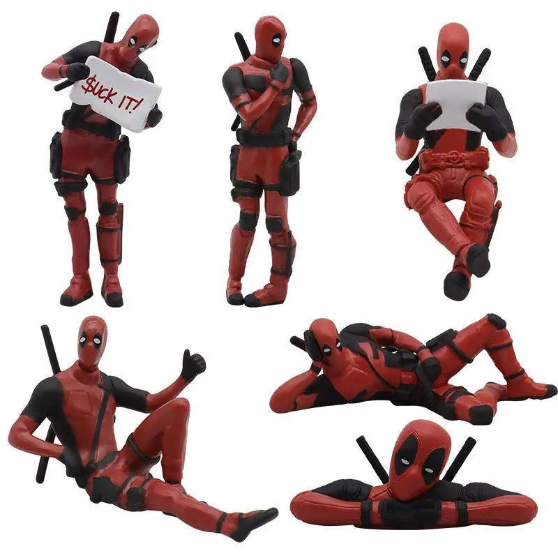 Marvel Deadpool for men and women new cute creative cool personality cartoon car ornaments interior decorations plastic toys gifts