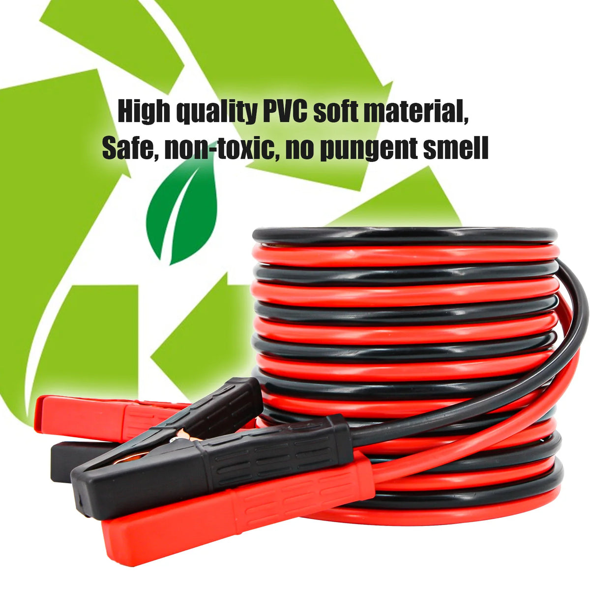 Heavy‑Duty Car Jumper Cables with Booster Clamps