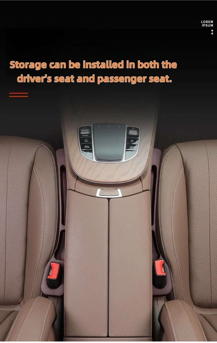 2pcs-Universal Car Seat Gap Filler with Storage