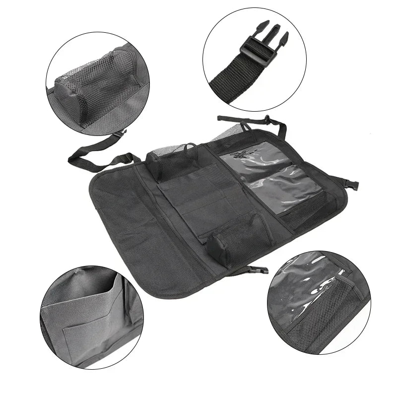 Car Backseat Organizer with Touchscreen Pocket & Toy Storage