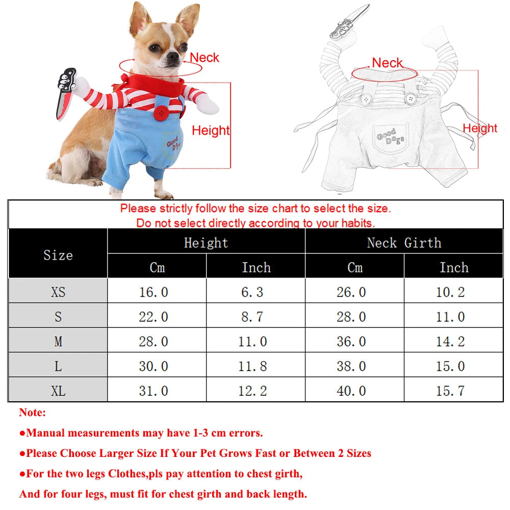 Halloween Pet Costume – Funny Dog & Cat Outfit for Small/Medium Breeds