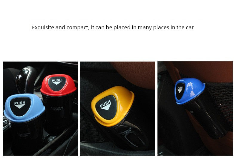 CAR Mini Trash Can Interior Decoration Supplies Multifunctional Storage Box Car Storage Box Car Triangle Trash Can