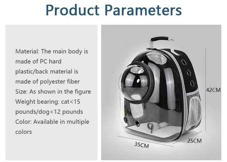 Space Capsule Pet Carrier Backpack