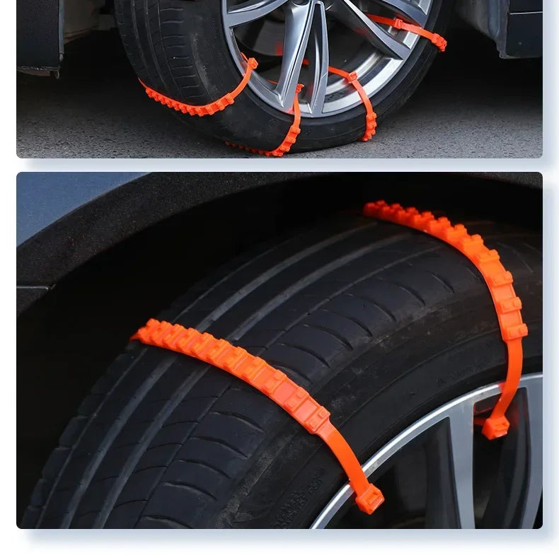 Anti‑Slip Snow Tire Chains – Winter Traction Kit for Cars & SUVs