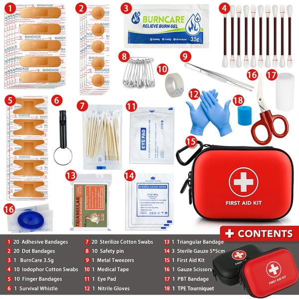 Compact First Aid Kit – Portable Emergency Medical Set for Car, Home & Outdoors (103 Pieces)