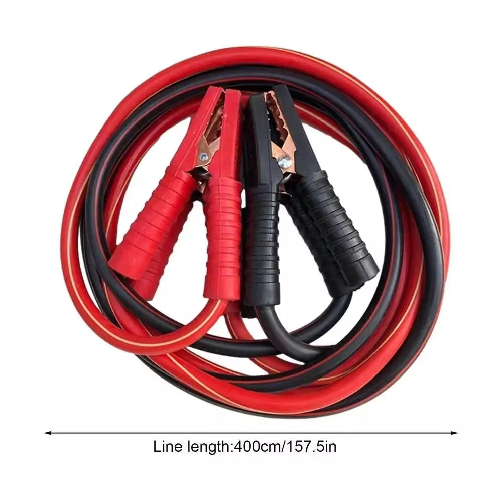 Heavy‑Duty Car Jumper Cables with Booster Clamps