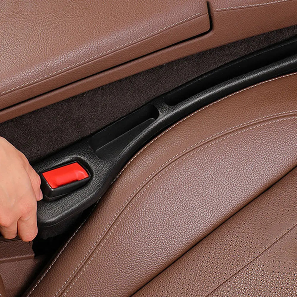2pcs Car Seat Gap Filler Organizer Waterproof Car Seat Gap Plug Strip with 2 Grooves Seat Gap Storage Auto Interior Accessories