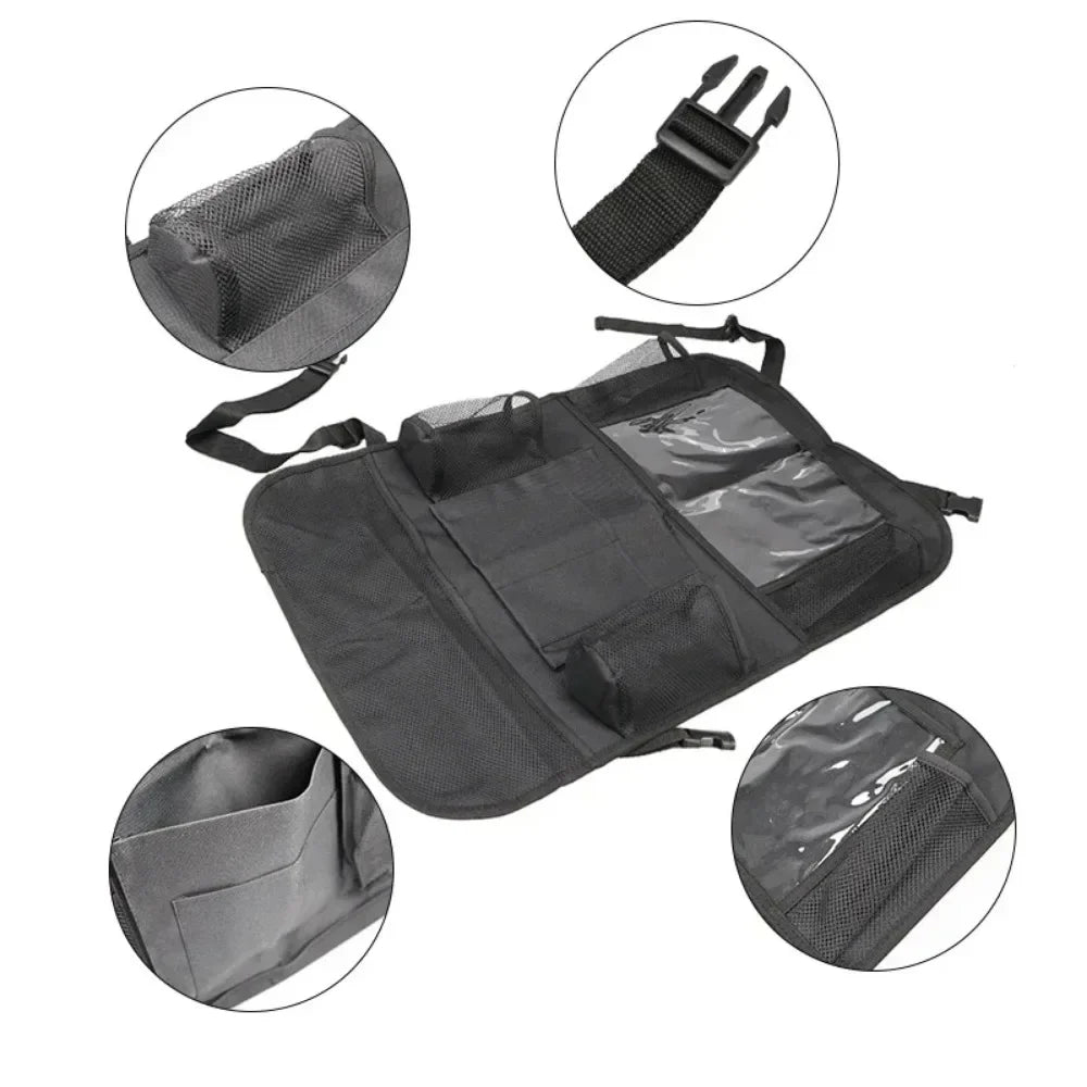 Car Backseat Organizer with Touchscreen Pocket & Toy Storage