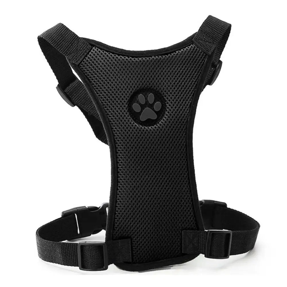 Travel Dog Harness with Leash & Car Seat Belt – Breathable Mesh, Secure Fit