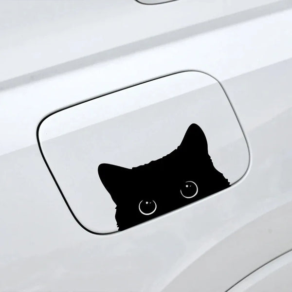 Big-Eyed Cat Car Sticker – Waterproof Vinyl PVC Auto Styling Accessory