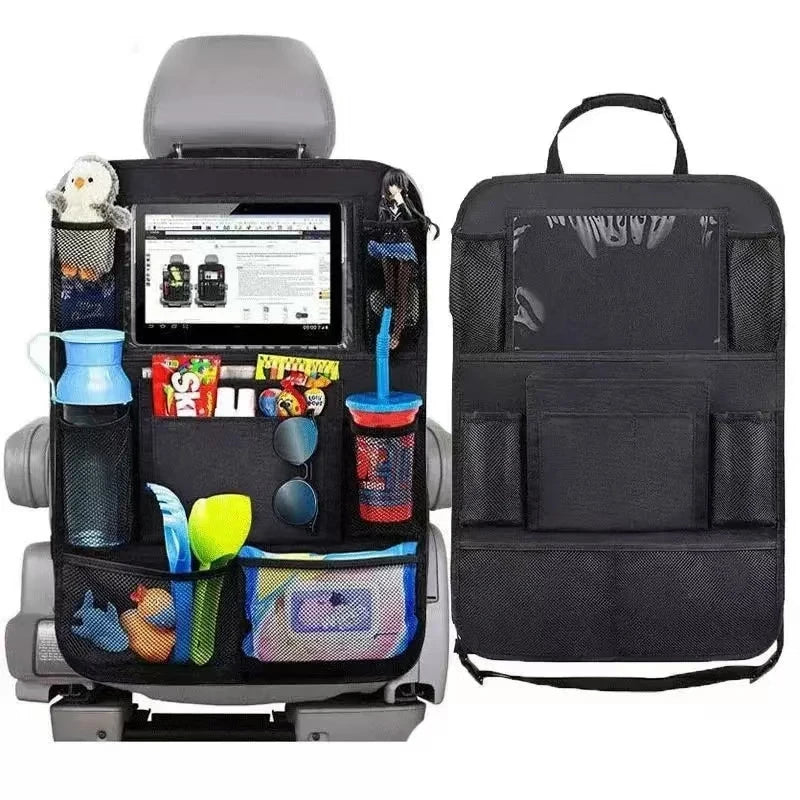 Car Backseat Organizer with Touchscreen Pocket & Toy Storage