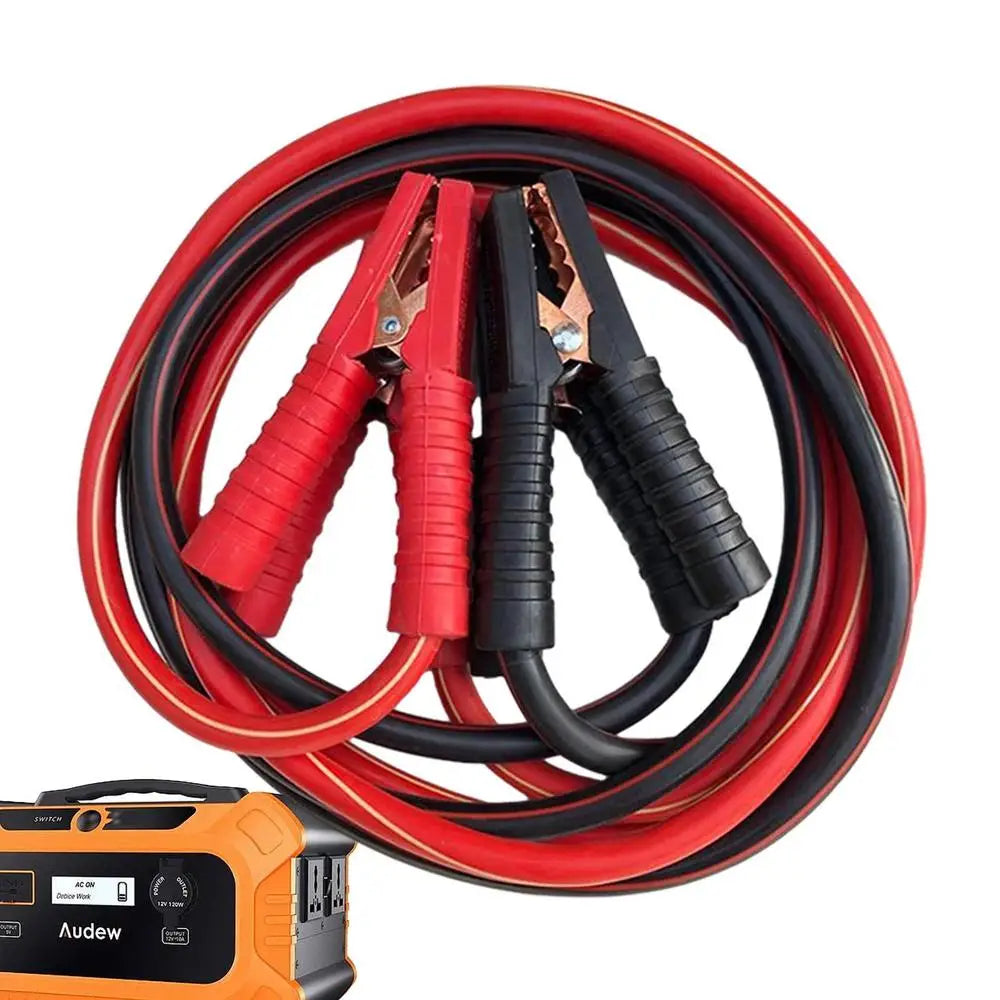 Heavy‑Duty Car Jumper Cables with Booster Clamps