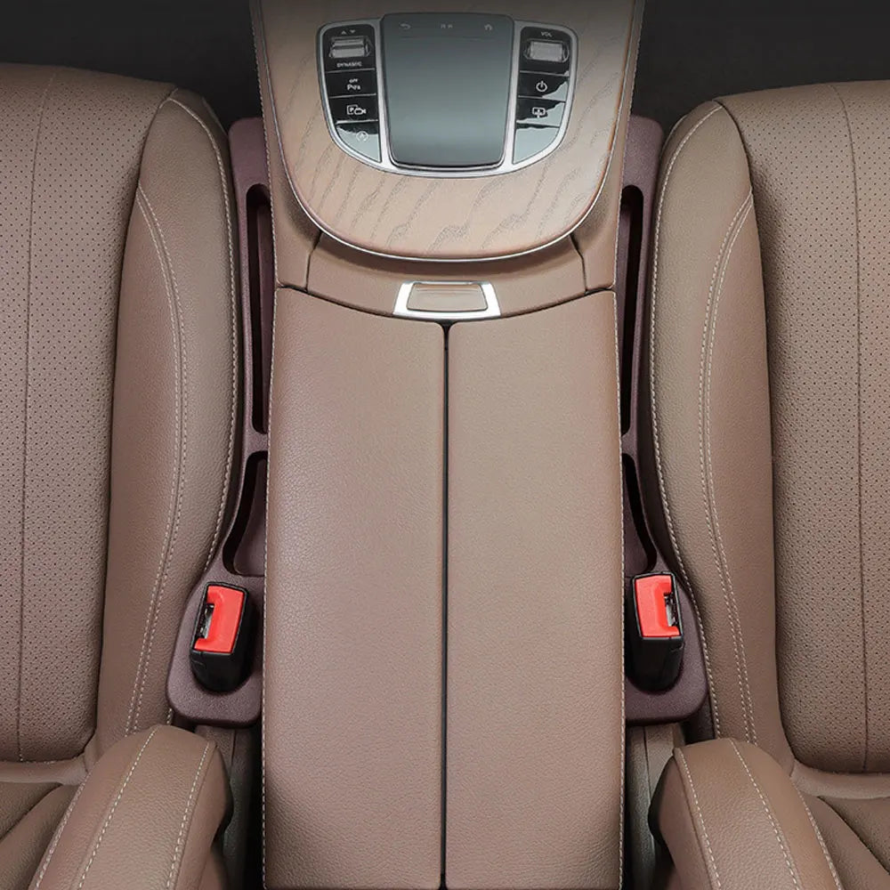 2pcs Car Seat Gap Filler Organizer Waterproof Car Seat Gap Plug Strip with 2 Grooves Seat Gap Storage Auto Interior Accessories