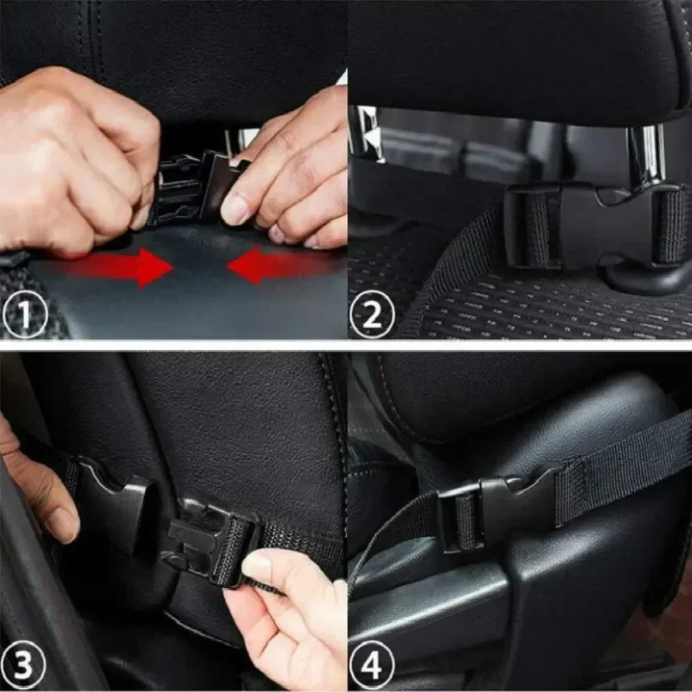 Car Backseat Organizer with Touchscreen Pocket & Toy Storage