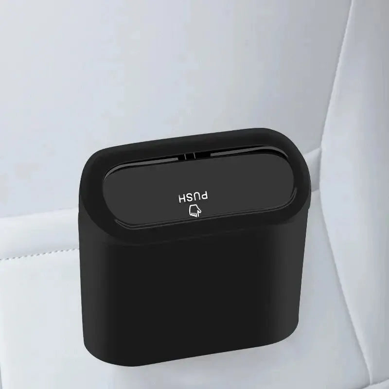 Mini Car Trash Can with Lid – Leak-Proof, Includes Garbage Bags, Compact Auto Accessory