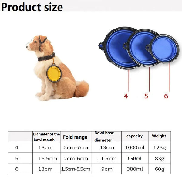 Collapsible Travel Dog & Cat Water Drinking Bowl