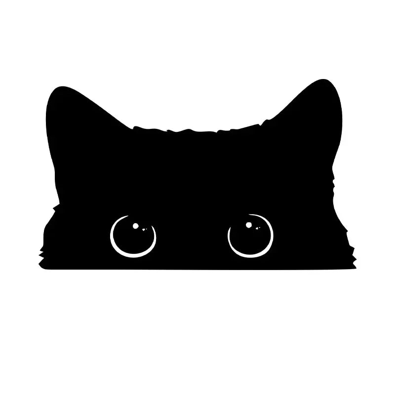 Big-Eyed Cat Car Sticker – Waterproof Vinyl PVC Auto Styling Accessory