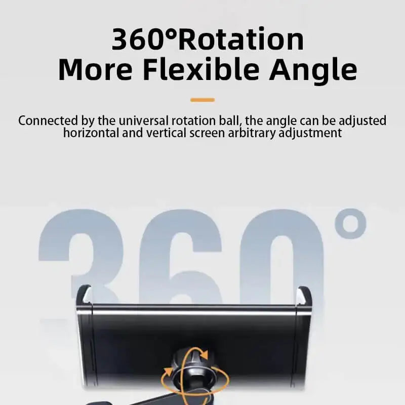 Car Headrest Tablet Holder with 360° Rotation