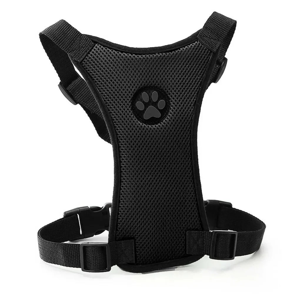 Air Mesh Dog Car Harness with Seatbelt Clip – Breathable, Safe & Travel‑Ready