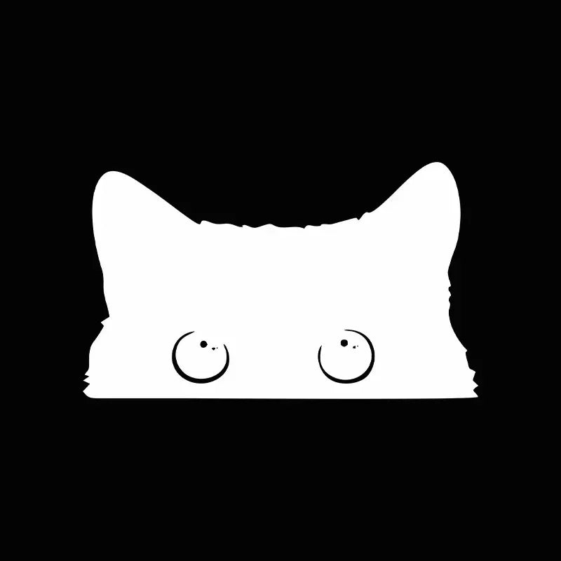 Big-Eyed Cat Car Sticker – Waterproof Vinyl PVC Auto Styling Accessory