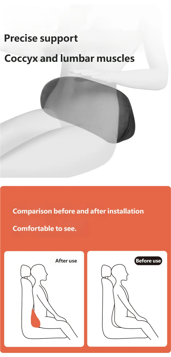 Memory Foam Car Lumbar Support Cushion