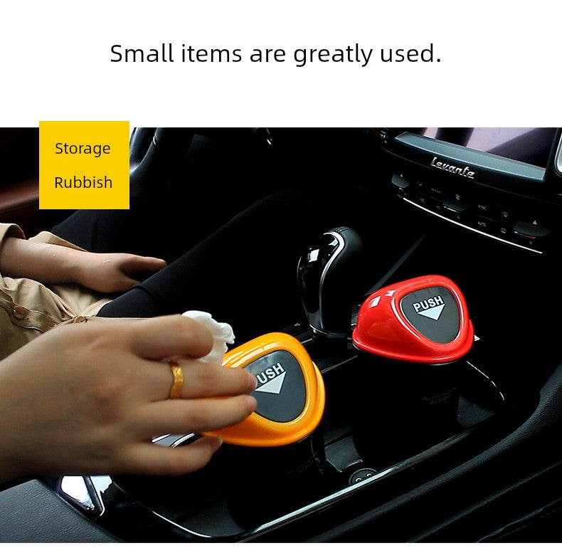 CAR Mini Trash Can Interior Decoration Supplies Multifunctional Storage Box Car Storage Box Car Triangle Trash Can