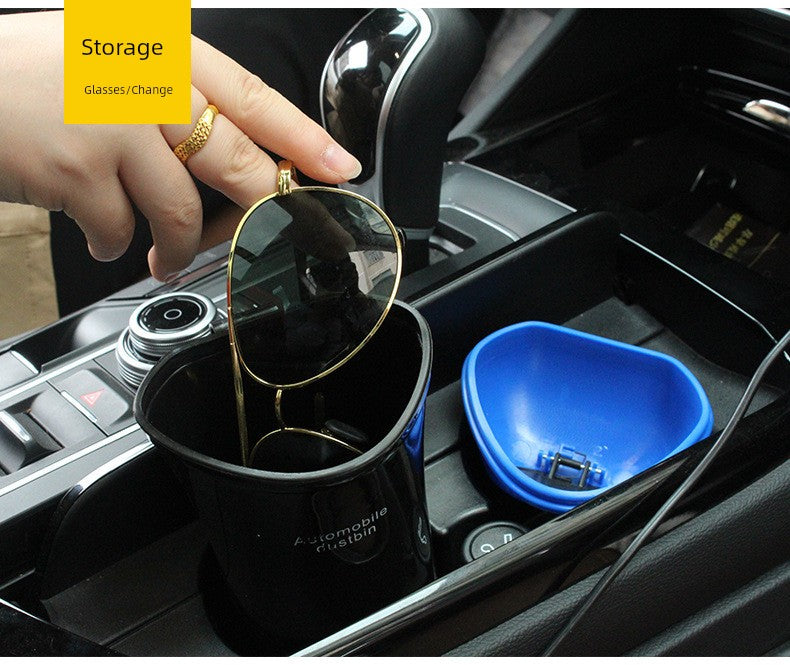 CAR Mini Trash Can Interior Decoration Supplies Multifunctional Storage Box Car Storage Box Car Triangle Trash Can