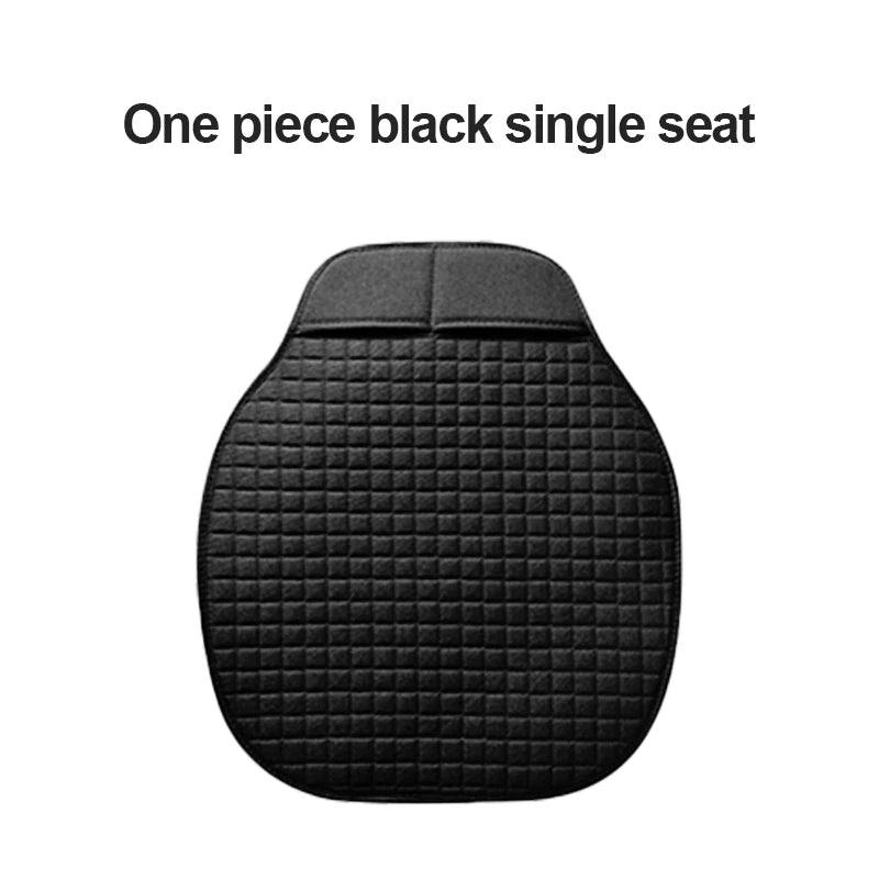 Universal Flax Linen Car Seat Covers – Breathable 4-Season Front & Rear Cushions for Auto Interior Protection