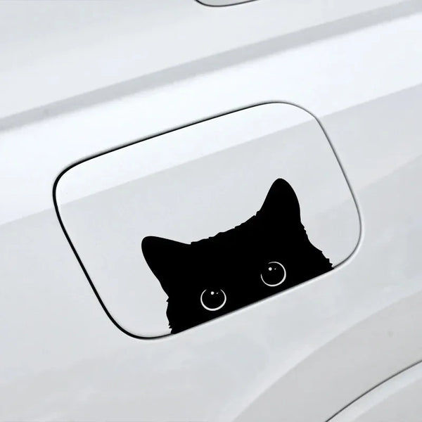 Big-Eyed Cat Car Sticker – Waterproof Vinyl PVC Auto Styling Accessory